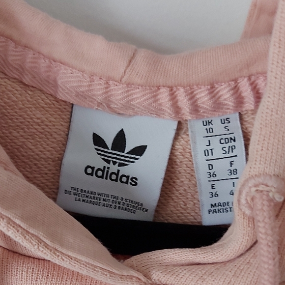 Adidas Blush Hoodie with White Logo - Picture 2 of 5